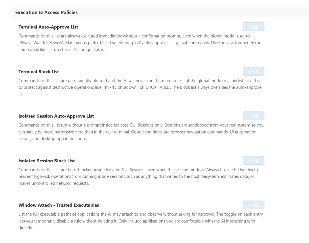 Permission Categories